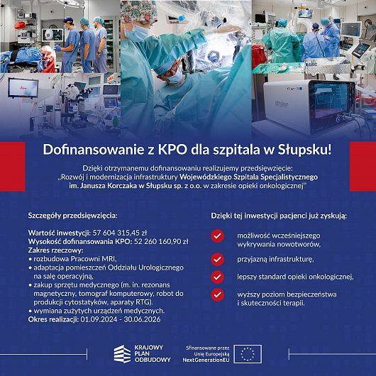 Obraz Dofinansowanie z KPO dla szpitala w Słupsku!