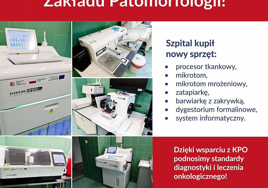 Doposażenie Zakładu Patomorfologii!