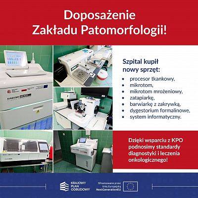 Doposażenie Zakładu Patomorfologii!